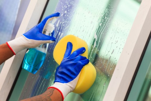Cleaning team preparing a flat for new occupants in Tooting