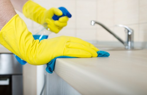 Deep domestic cleaning in a Tooting bathroom