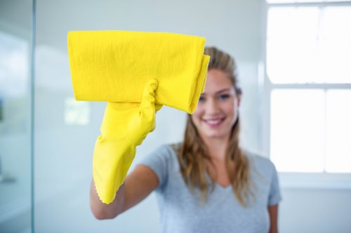 Detailed post-construction dust removal in a Tooting kitchen