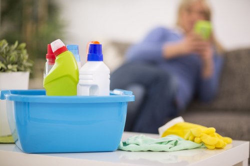Local cleaners preparing a property for handover in Tooting