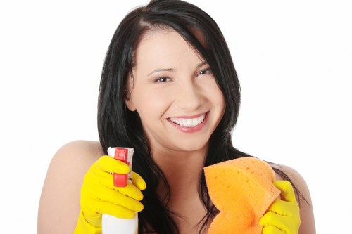 Professional cleaner inspecting a property before service